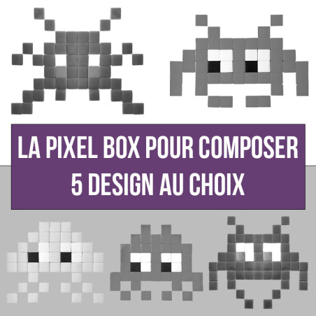 Pixel Box Invaders XL - 55 carreaux pour 5 modèles en Mosaïque