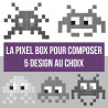Pixel Box Invaders XL - 55 carreaux pour 5 modèles en Mosaïque