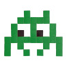 Pixel Box Invader Olive - Mosaïque Classic signé Fenel & Arno