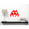 Pixel Box Invader Rouge - Mosaïque Classic signé Fenel & Arno