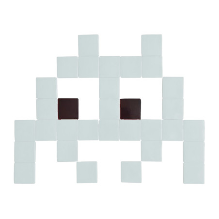 Pixel Box Invader Pastel Antracite - Mosaïque Classic signé Fenel & Arno