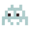 Pixel Box Invader Gris Pastel - Mosaïque Classic signé Fenel & Arno