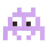 Pixel Box Invader Pastel Lilas - Mosaïque Classic signé Fenel & Arno