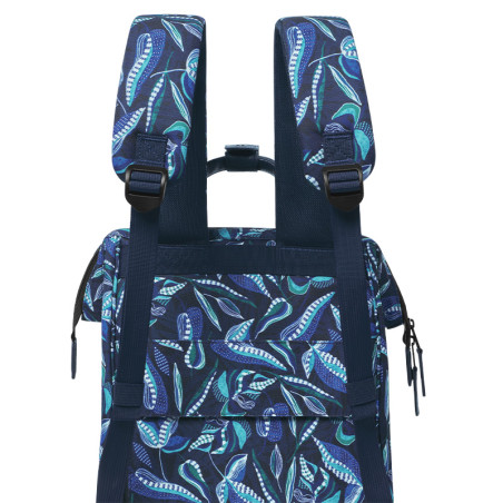 Sac à Dos Cabaia Adventurer Fontainebleau - Bleu à Motifs - taille Médium - Sangle Arrière