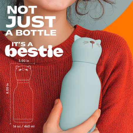 Gourde Isotherme Bestie Chat - Asobu - Un Chat de  350 ml qui ne boit pas que du lait
