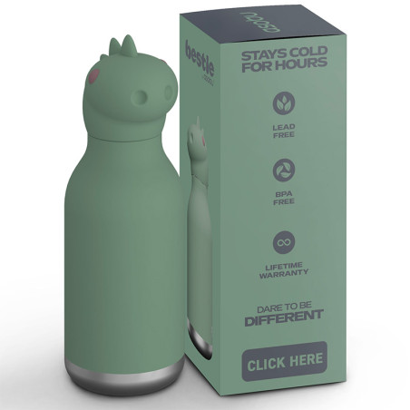 Gourde Isotherme Dino - Asobu - Un Dinosaure de 350 ml que les garçons adorent !