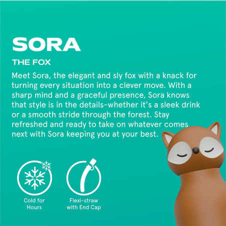 Gourde Isotherme FOX - Asobu - Un Renard de 350 ml qqui donnera pas sa boisson aux corbeaux !