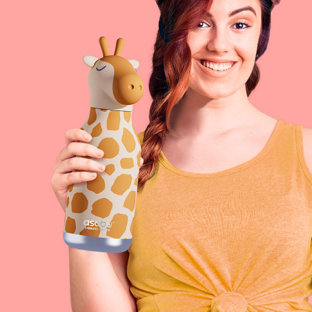 Gourde Isotherme GIRAFFE - Asobu - UnE Girafe de 350 ml pour mettre des boissons dans le cou !