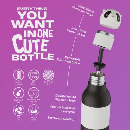 Gourde Isotherme PANDA - Asobu - Le Panda de 350 ml pour une boisson toujours à bonne température !