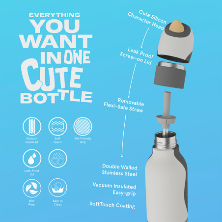 Gourde Isotherme Bestie Pinguin- Asobu - Un pingouin de 350 ml pour chaud-froid on the rocks !