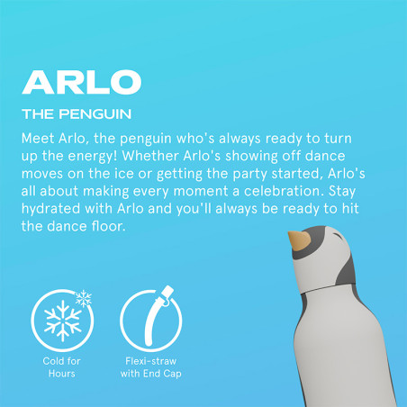 Gourde Isotherme Bestie Pinguin- Asobu - Un pingouin de 350 ml pour chaud-froid on the rocks !