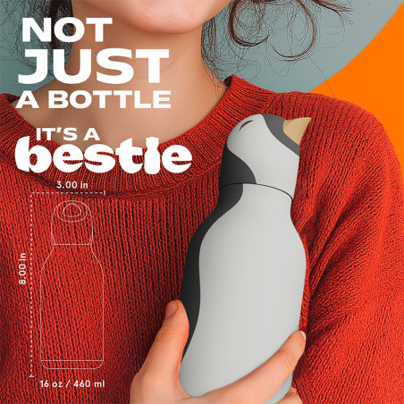 Gourde Isotherme Bestie Pinguin- Asobu - Un pingouin de 350 ml pour chaud-froid on the rocks !