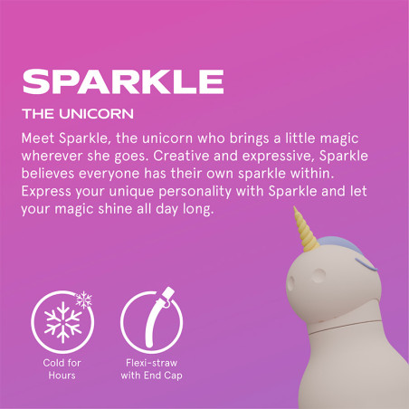 Gourde Isotherme Bestie Unicorn - Asobu - Une licorne de 350 ml pour une boisson que les filles adorent !