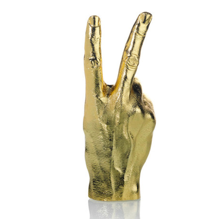 Main Peace Sculpture Gold signée Bitten - Décoration original, porte bijou, cadeau original