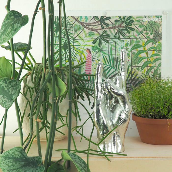 Main Rock Sculpture Silver by Bitten - la décoration Rock'n Roll attitude dans votre maison, le tout en argent