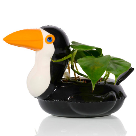 Floaty Pot by Bitten - Le Toucan et son bec orange pour vos fleurs ou vos bonbons !