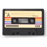 Porte-cartes Cassette Noir - Bitten - La K7 audio pratique qu'on a toujours dans la poche