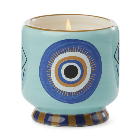 Bougie Parfumée Eye - Encens et Fumée signé Paddywax. Le bleu et doré de la Collection Adopo