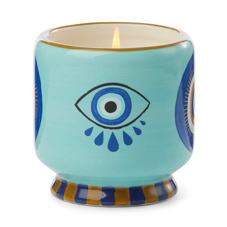 Bougie Parfumée Eye - Encens et Fumée signé Paddywax. Le bleu et doré de la Collection Adopo