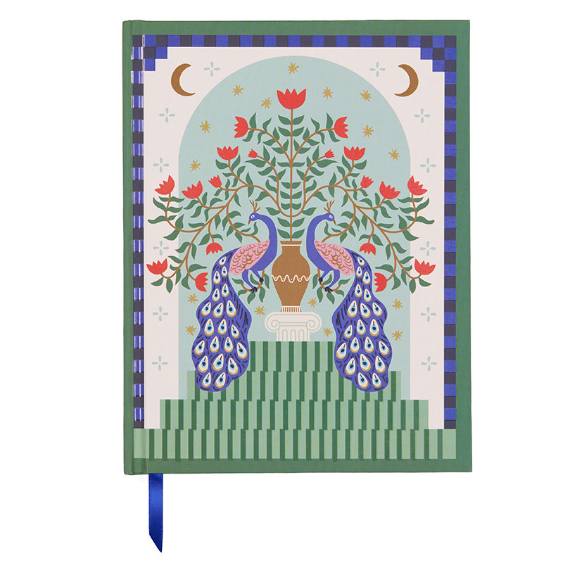 Journal Adopo  Paons 192 Pages – Carnet de voyage signé Paddywax & Designwork