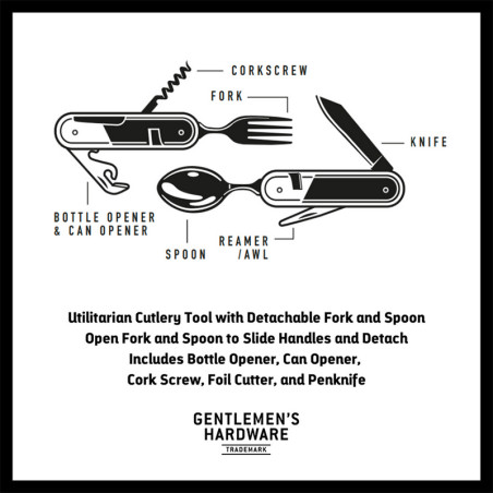 Camping Tool de Gentlemen’s Hardware - Couverts détachables, outils intégrés