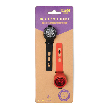 Kit Éclairage Vélo - Feux Avant + Arrière -  Gentlemen’s Hardware - Roulez en sécurité !