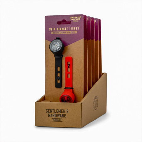 Kit Éclairage Vélo - Feux Avant + Arrière -  Gentlemen’s Hardware - Roulez en sécurité !