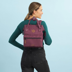 Sac à dos Cabaïa Adventurer Delhi Small - Couleur Bordeaux – Cuir effet Nubuck