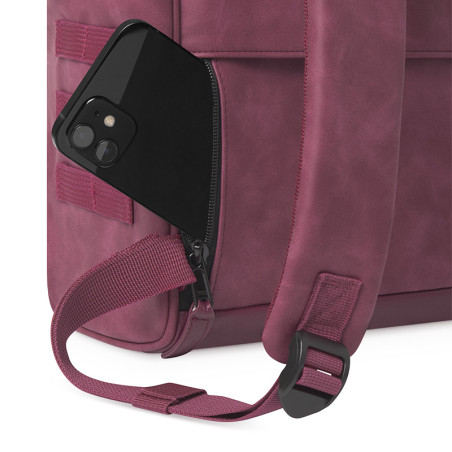 Sac à dos Cabaïa Adventurer Delhi Small - Couleur Bordeaux – Cuir effet Nubuck