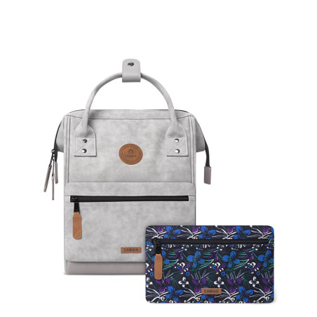 Sac Cabaia Adventurer Reims Small - Couleur gris et cuir effet Nubuck, c'est chic !
