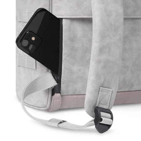 Sac Cabaia Adventurer Reims Small - Couleur gris et cuir effet Nubuck, c'est chic !