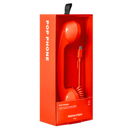 Pop Phone Red Alarme de Native Union - accessoire connecté en port USB C - Design et vintage Pop Phone Red Alarme de Native Union - accessoire connecté en port USB C - Design et vintage