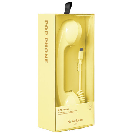 Pop Phone Lemon de Native Union - accessoire connecté en port USB C - Design et vintage Pop Phone Lemon de Native Union - accessoire connecté en port USB C - Design et vintage