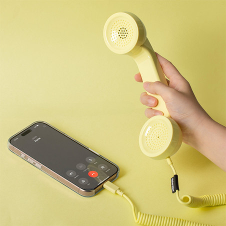 Pop Phone Lemon de Native Union - accessoire connecté en port  USB C - Design  et vintage