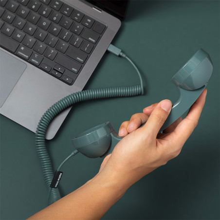 Pop Phone Salte Green de Native Union - accessoire connecté en port  USB C - Design  et vintage