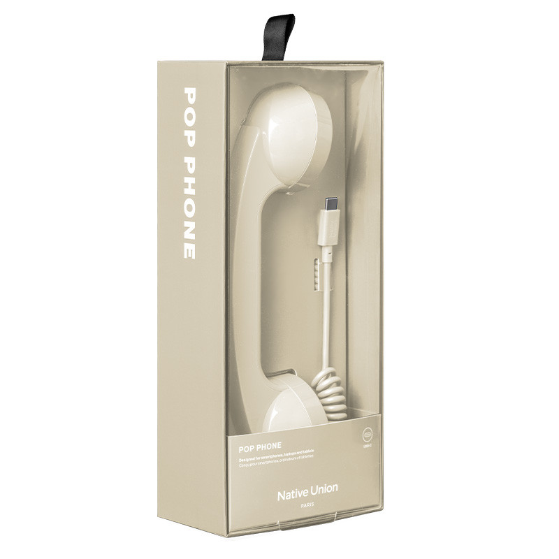 Pop Phone Sandstone de Native Union - accessoire connecté en port  USB C - Design  et vintage