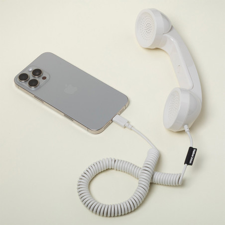 Pop Phone Sandstone de Native Union - accessoire connecté en port  USB C - Design  et vintage