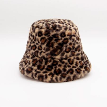Hindbag - Chapeau Bob Léopard en Fausse Fourrure  - L'accessoire Femme chic et doux en mode écoresponsable
