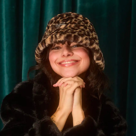 Hindbag - Chapeau Bob Léopard en Fausse Fourrure  - L'accessoire Femme chic et doux en mode écoresponsable