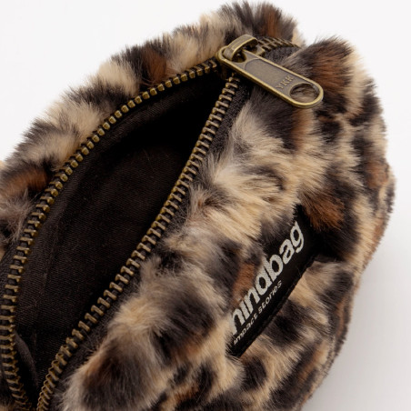 Porte-monnaie Hindbag Lili en fausse fourure Léopard - Accessoire Mode & Chic