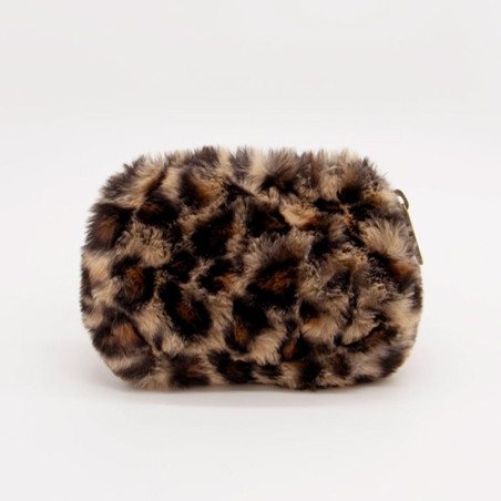 Porte-monnaie Hindbag Lili en fausse fourure Léopard - Accessoire Mode & Chic