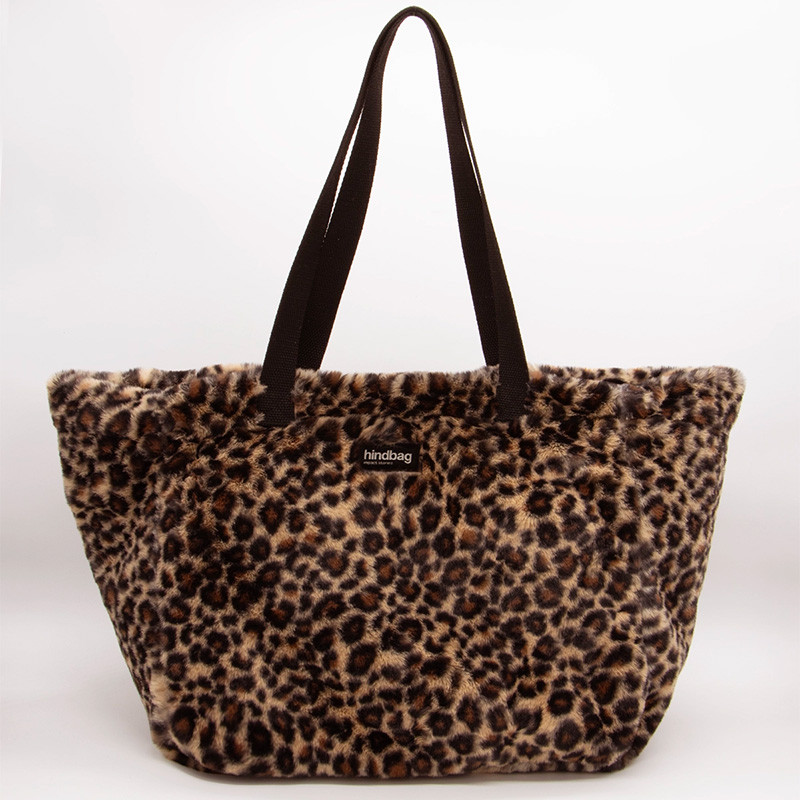 Hindbag Claude Léopard - Le sac Cabas en Fausse Fourrure chic et stylé