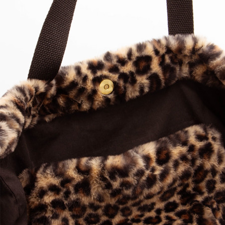 Hindbag Claude Léopard - Le sac Cabas en Fausse Fourrure chic et stylé