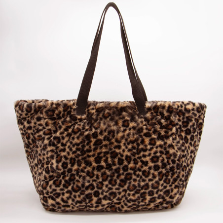 Hindbag Claude Léopard - Le sac Cabas en Fausse Fourrure chic et stylé