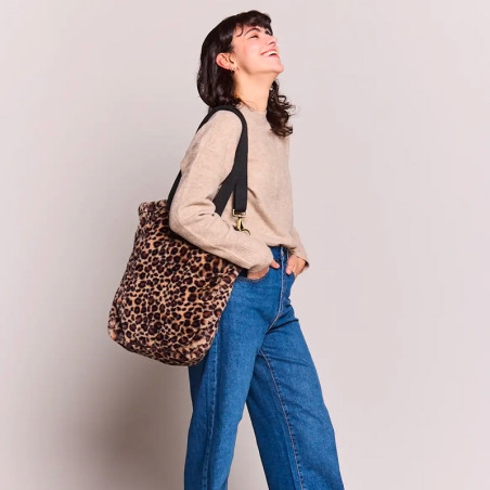 Hindbag Paul Léopard - Le Grand Sac Cabas en Fourrure Éthique et responsable