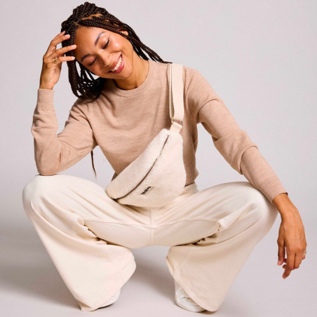 Banane Olivia Teddy Arctique - Nouvelle Collection Teddy Chéri en Fourrure Éthique