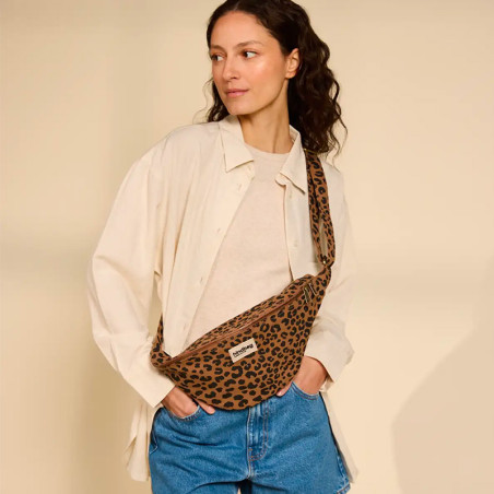 Sac Banane Hindbag Sasha -Léopard Cannelle - Mode Femme 2026