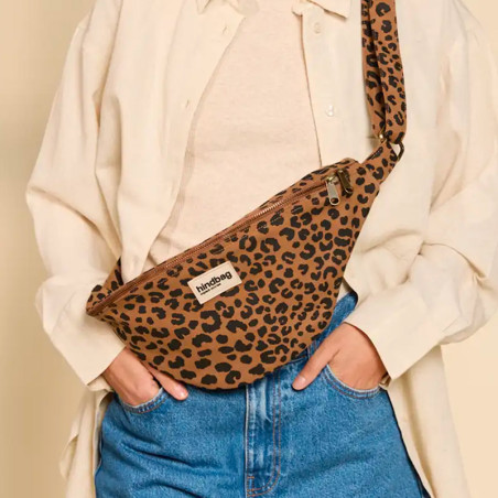 Sac Banane Hindbag Sasha -Léopard Cannelle - Mode Femme 2026