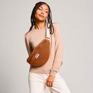 Hindbag - Banane Sasha Teddy Brun - Collection Fourrure Éthique - mode Hiver