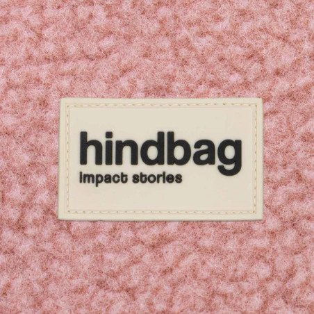 Hindbag - Banane Sasha Teddy Rose Poudré - Collection Fourrure Éthique - mode Femme